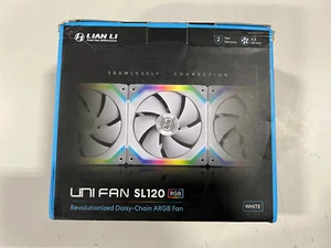 Ventilador de caja Lian Li UNI FAN SL120 120mm (paquete de 3) - blanco - Imagen 1 de 2