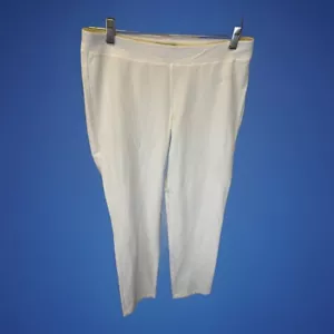 Eileen Fisher Hose waschbar Stretch Krepp schmal knöchelhoch weiß Damen S/P - Bild 1 von 7