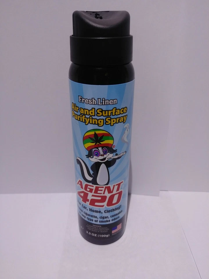 Air Freshener AGENT 420 3.5oz Fresh Linen WEED Smoke Odors Eliminator CAR Home