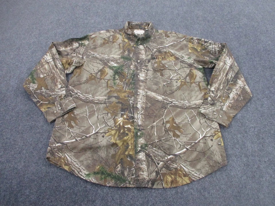 Camisa Beretta Para Hombres XL Camuflada Caza Tiro Al Aire Libre Senderismo Realtree Xtra Adulto Foto 1 de 4