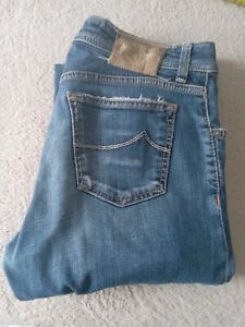 Jacob Cohen Men's Blue Jeans Size 34x31 UK Style 688 Ripped Vintage RRP £350