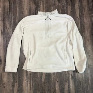 Sudadera Old Navy Para Hombre M Beige 1/4 Cremallera Cuello Simulado Mangas Largas Ropa Activa Usada en Excelente Condición - Imagen 1 de 7