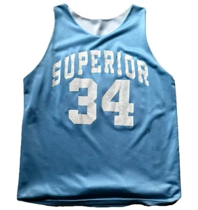 Maglia basket reversibile vintage anni 90 M Wisconsin blu superiore canotta atletica - Foto 1 di 8