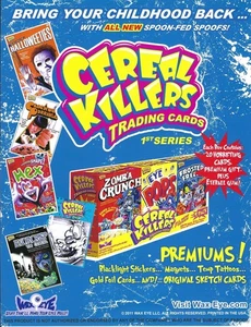 CEREAL KILLERS 1ST SERIES CARDS PREMIUMS POSTER 8 1/2" X 11" ALA WACKY PK - Picture 1 of 1