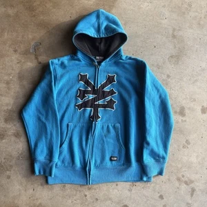Vintage 2000’s Y2K Zoo York Skateboard Full-Zip Up Hoodie Sweater Youth Large - Picture 1 of 5