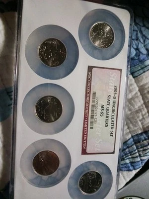 2003-D Set State Quarters Limited Edition NGC Collectors Society MS65 Slab Set - Image 1 of 2