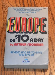 Europe on $10 a Day Arthur Frommer 1977-78 classic vintage travel book 1978 M3 - Picture 1 of 3