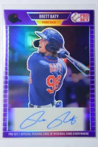 2021 Leaf Pro Set Brett Baty Auto /25 Purple #PA-BB1 - Picture 1 of 2