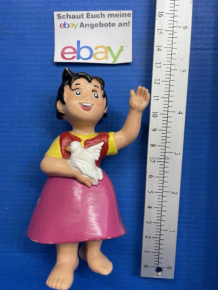 Heidi mit Taube Figur Bullyland 13 cm Groß Comic Reklame Heidi - Bild 1 von 4