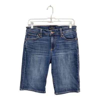 Pantalones Cortos Vaqueros Lucky Brand Bermuda Denim Talla 6 28 Medio Azul Lavado Elástico Foto 1 de 4