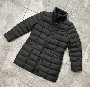 Cole Haan Down Puffer Jacket Full Zip Snap Coat Long Sleeve Parka Dark Gray L - Bild 1 von 21