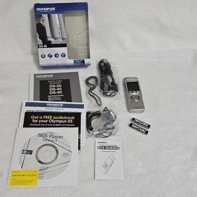 Olympus DS-40 Digital Voice Recorder 512MB 136 Hours - Image 1 of 4