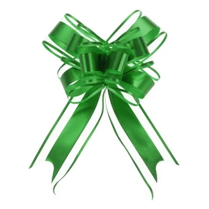 Cinta verde oscuro para Navidad 20 un. 6 pulgadas arco regalo envoltura organza lazos - Imagen 1 de 6