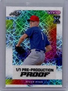 River Ryan 2024 Leaf Baseball 1/1 Pre Production Proof - Picture 1 of 1