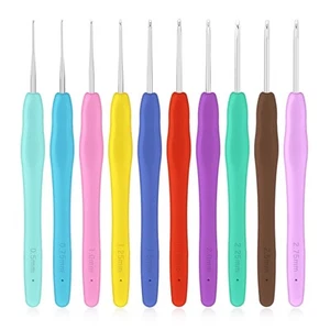 10 Small Lace Crochet Hooks Set, Knitting Needles 0.5mm/0.75mm/1mm/1.25mm/1.5... - Picture 1 of 7