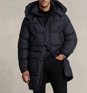 Ralph Lauren langer Parka Herren L schwarz wasserabweisend Daunenjacke Mantel $ 398 - Bild 1 von 11