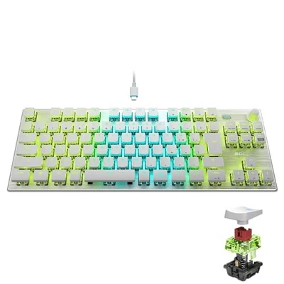 ROCCAT VULCAN TKL Pro USB Gaming Keyboard Japanese Layout White ROC-12-647 JP - Image 1 of 4