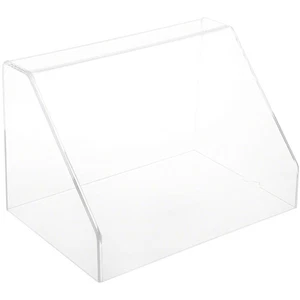 Vitrina frontal inclinada de acrílico transparente Plymor sin base, 12" de ancho x 8" de profundidad x 8" de alto - Imagen 1 de 1