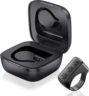 TIK Tok Remote Control, Tiktok Button Wireless Scrolling Ring Bluetooth Black  - Image 1 of 4