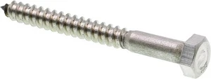 Hex Lag Screws, 5/16 in. X 3 in, Grade 18-8 Stainless Steel, 15-Pack - Picture 1 of 2