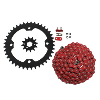 2004-2007 Yamaha YFM350 350 Raptor Red O-Ring Chain & Black Sprocket 12/40 98L - Image 1 of 4