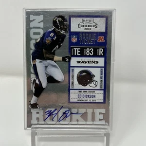 ED DICKSON 2010 CONTENDERS ROOKIE RC TICKET AUTO !! 🔥🔥 BALTIMORE RAVENS - Picture 1 of 4