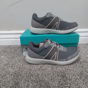 Size 7 Women's Traq by Alegria Qarma 2 Grey Lace Up Comfortable Sneakers - Picture 1 of 6