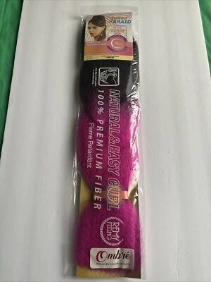 trenza jumbo premium cabello suave. Ombré Remy Feeling color ciruela TT1B/ciruela Foto 1 de 4