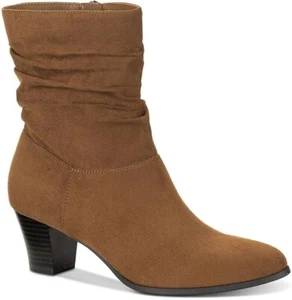 Botines holgados Style & Co Piviee para mujer, coñac liso talla 6M - Imagen 1 de 5