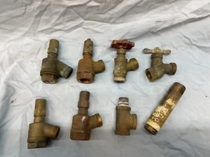 Brass Garden Outdoor Water Valves , 1/2 NPT Male x 3/4 Garden Hose Threads Male - Picture 1 of 7