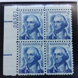 US BRIEFMARKEN Scott #1283 Washington 5 Cent 4er Block postfrisch 22.02.1966 - Bild 1 von 1
