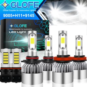 9005+H11 LED Headlight+9145 Fog Light Bulb For Lexus IS250 IS350 2006-2010 6000k - Picture 1 of 8