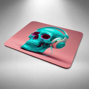 DJ Skull Music Mouse Mat / Pad Laptop Desk Top Home Office Music Producer - Picture 1 of 1