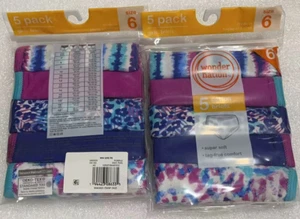 Wonder Nation Girls Cotton Brief Underwear, 5Pack, Sizes 6 - Picture 1 of 2