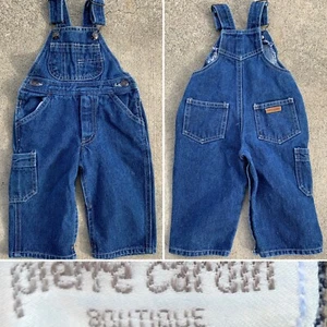 Vintage Pierre Cardin Boutique Denim Overalls Baby Toddler - Picture 1 of 12