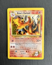 Pokemon Blaine's Charizard 2/132 Gym Hero’s Holo Rare 🫢🫨 ENERGY ERROR  🔥☄️ NM