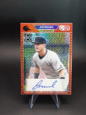 Jose Miranda 2021 Leaf Pro Set Metal 1989 Base Auto Mojo Refractor  #PA-JM3 Auto - Image 1 of 2