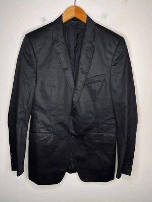 $3998 Dolce & Gabbana 48 38 черный атласный смокинг блейзер куртка Jacquard пальто D & B винтажный - Изображение 1 из 4