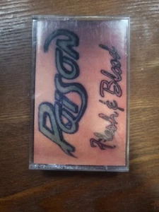 POISON Flesh and Blood Cassette Tape 1990 Capitol Records - Picture 1 of 5