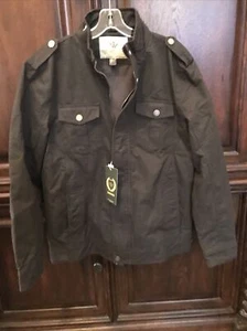 WENVEN Men's Size M Medium Casual Cotton Military Coat Jacket Dark Gray NEW - Picture 1 of 4