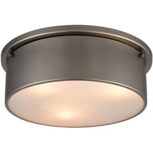 SIGNATURE 3LT BLACK NICKEL FLUSH MOUNT - Picture 1 of 1