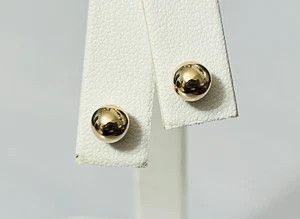 14 Karat Gelbgold 6 mm Kugel Ohrstecker - Bild 1 von 7