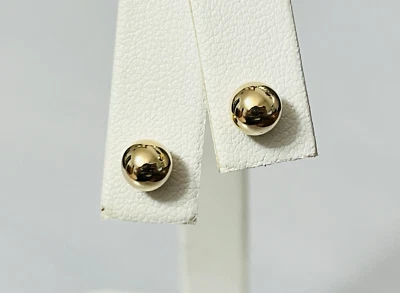 14 Karat Gelbgold 6 mm Kugel Ohrstecker - Bild 1 von 4