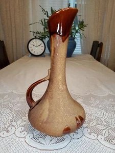 MCM Vintage Royal Haeger Brown Drip Glaze Sandy Lava textured pitcher - Picture 1 of 11