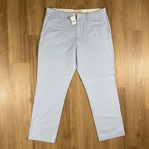 J Crew Mens Pants Size 36x30 Blue Chino Slim Straight Summer Weight NEW WITH TAG - Picture 1 of 10