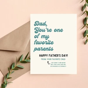 One of My Favorite Parents Funny Father's Day Card - Picture 1 of 2
