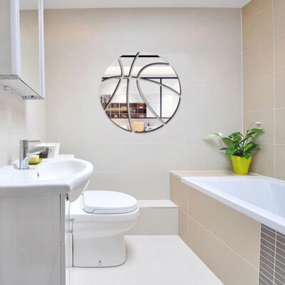 Pegatinas de pared con espejo acrílico en forma de fútbol 3D decoración extraíble para el hogar sala de estar✔ Foto 1 de 4