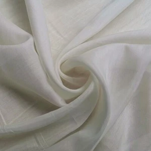 1 meter X 1.35 meter Cream Ivory White Silk Cotton Fabric Material For Lining - Picture 1 of 6