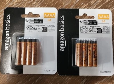 2 Boxes, Basic 8 Pack AAAA High-Performance Alkaline Batteries 3-Year Shelf Life - Image 1 of 4