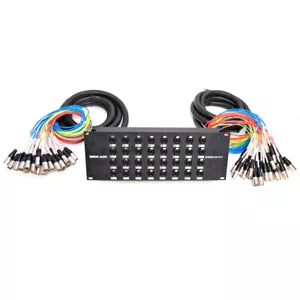 Cable divisor serpiente combo 32 canales XLR TRS - dos troncos XLR 15' montaje en rack - Imagen 1 de 6
